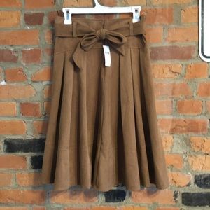 Anthropologie Brown Suede Skirt  - BNWT